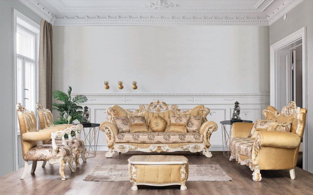 Klasyczny fotel do salonu Fotel jednoosobowy tron ​​w stylu barokowym w stylu rokoko