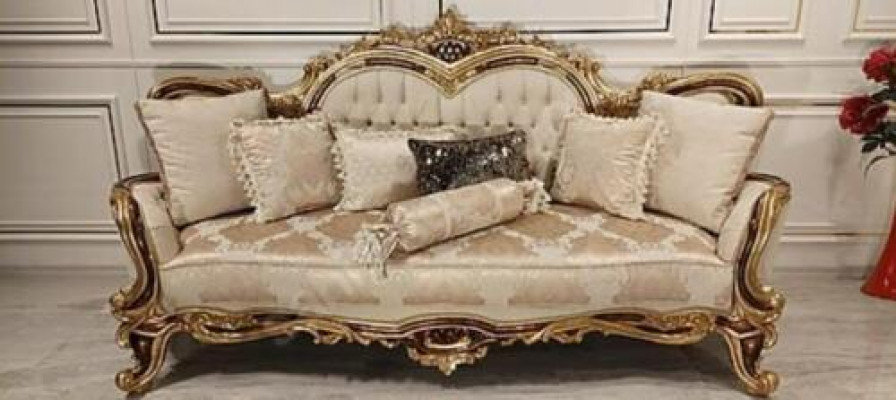 Klasyczna sofa do salonu Podkładka Kanapa 3-częściowa. 3+1 + stolik kawowy dla Twojego domu