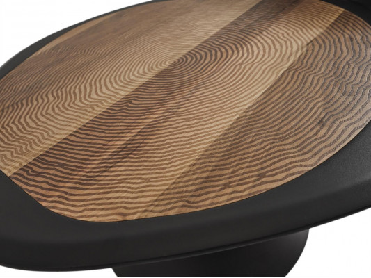 Designerski stolik kawowy Stolik Salon Czarny Tabela Meble Okrągłe