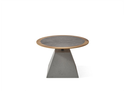 stolik kawowy Drewno Okrągłe Side Design Srebrny Tabela Meble Living Room