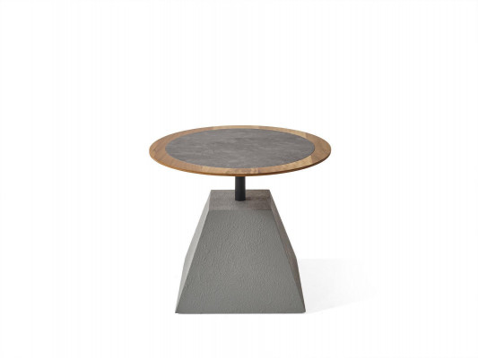 stolik kawowy Drewno Okrągłe Side Design Srebrny Tabela Meble Living Room
