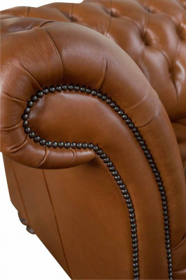 Sofa do salonu Chesterfield Couch Podkładka Sofy 4 miejsce do siedzenia Skóra xxl duża