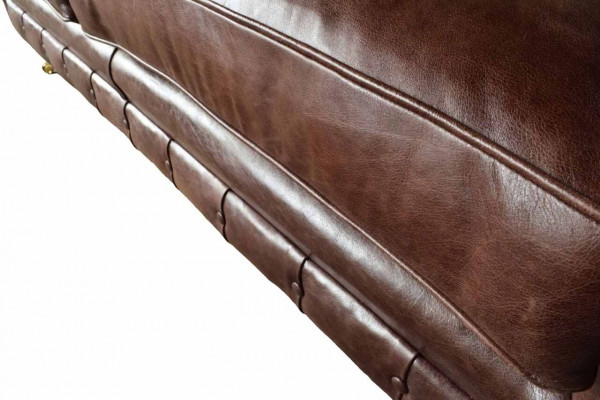 Sofa 3 miejsce do siedzenia Kanapa Podkładka Sofy Kanapy Salon Chesterfield Skóra