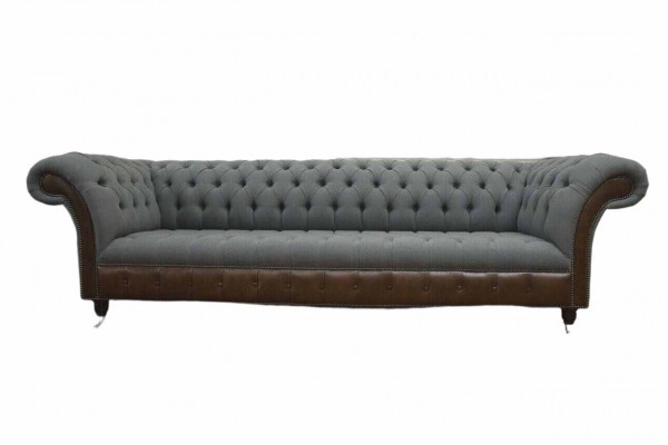 English Chesterfield Luxury Włókienniczy Sofa 4 miejsce do siedzenia Sofa Podkładka Design Fabric Sofas