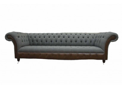 English Chesterfield Luxury Włókienniczy Sofa 4 miejsce do siedzenia Sofa Podkładka Design Fabric Sofas