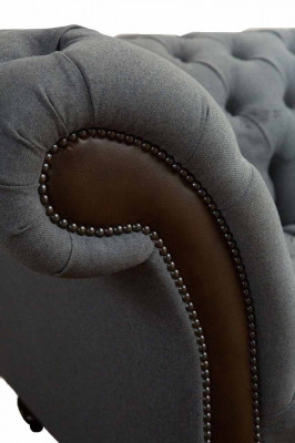 English Chesterfield Luxury Włókienniczy Sofa 4 miejsce do siedzenia Sofa Podkładka Design Fabric Sofas