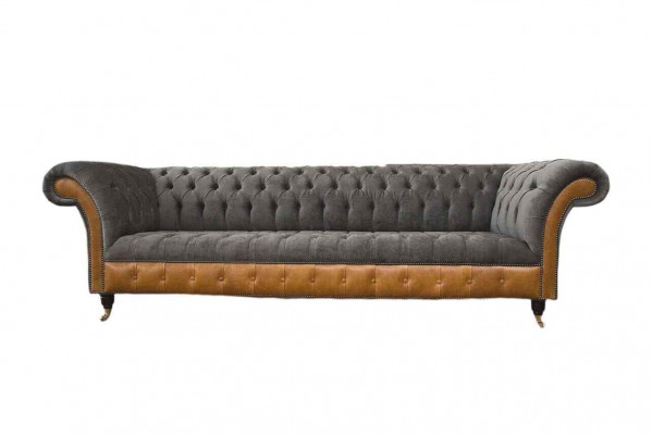Sofa 4 miejsce do siedzenia Chesterfield Luxury Couch Big Couches Podkładka 300cm Design