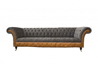 Sofa 4 miejsce do siedzenia Chesterfield Luxury Couch Big Couches Podkładka 300cm Design