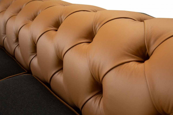 Stylowa 4 miejsce do siedzenia Sofa do Salonu Podkładka Kanapa Duże Kanapy Chesterfield Skóra Włókienniczy Nowość