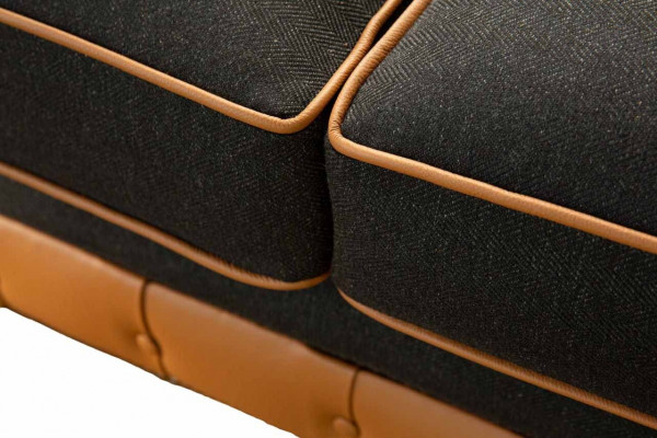 Stylowa 4 miejsce do siedzenia Sofa do Salonu Podkładka Kanapa Duże Kanapy Chesterfield Skóra Włókienniczy Nowość