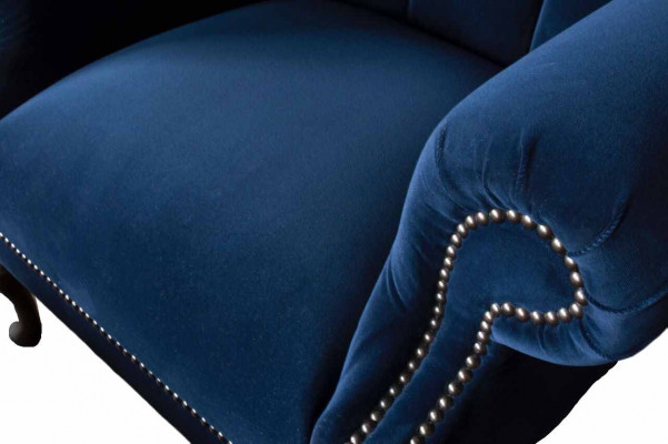 Chesterfield Ears Fotel z Stołek Relaks 1 miejsce do siedzenia Sofa jednoosobowa 2-częściowa
