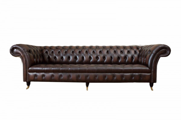 Chesterfield 4 miejsce do siedzenia Skóra Living Room Design Kanapy Sofa Meble Nowe
