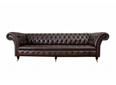 Chesterfield 4 miejsce do siedzenia Skóra Living Room Design Kanapy Sofa Meble Nowe