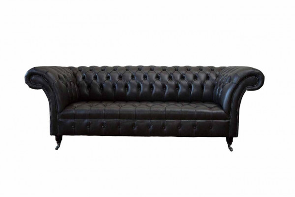 Chesterfield Design Luksusowa Podkładka Sofa Nowoczesna Kanapa Siedziba Skóra Lederosfa