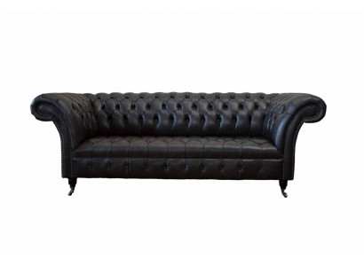 Chesterfield Design Luksusowa Podkładka Sofa Nowoczesna Kanapa Siedziba Skóra Lederosfa
