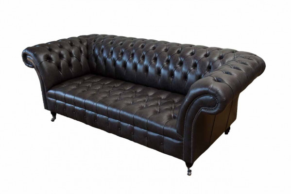 Chesterfield Design Luksusowa Podkładka Sofa Nowoczesna Kanapa Siedziba Skóra Lederosfa