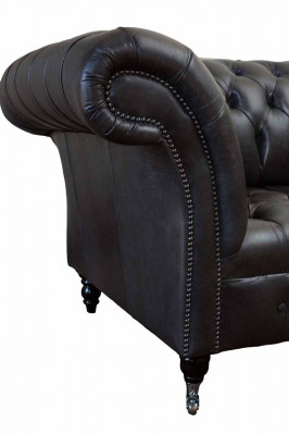 Chesterfield Design Luksusowa Podkładka Sofa Nowoczesna Kanapa Siedziba Skóra Lederosfa