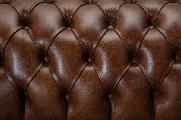 Sofa 4 miejsce do siedzenia Luksusowe Meble Chesterfield Skóra Brown Design Modern Style