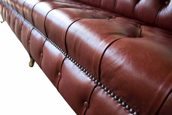 Skórzana sofa sofa 4 miejsce do siedzenia sofy projekt Chesterfield Skóra Couch Meble 245cm