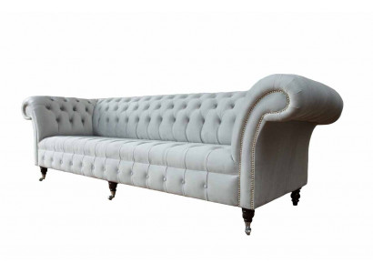 Chesterfield Sofa 4 miejsce do siedzenia Designerskie kanapy Kanapa Materiał Podkładka Włókienniczy