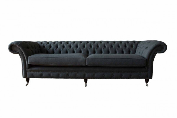 Design Sofa 4 miejsce do siedzenia Sofa Włókienniczy Podkładka Klasyczne Sofy Chesterfield