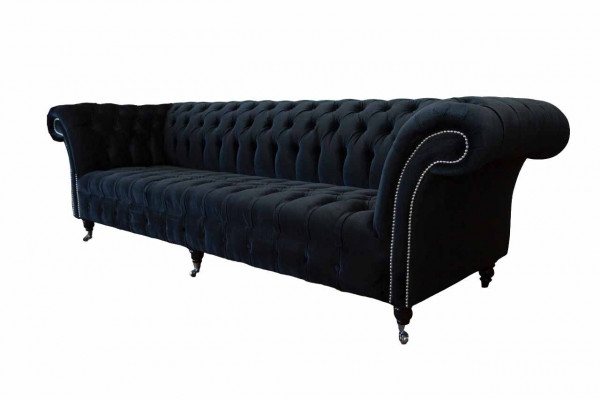 Sofa 4 miejsce do siedzenia Chesterfield Podkładka Living Room Design Luxury Drewno Nowa