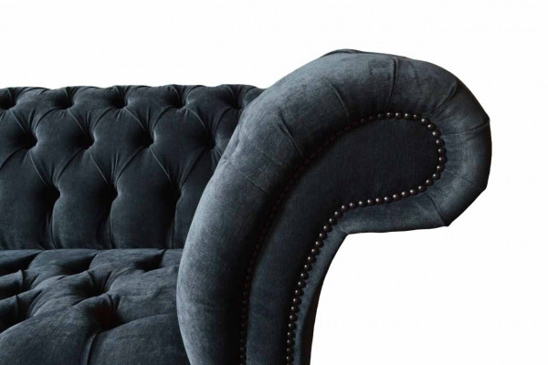 Sofa czteroosobowa 4 miejsce do siedzenia Sofy Nowoczesny szary design Materiał Chesterfield