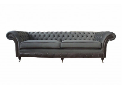 Design Couch Luksusowe sofy tapicerowane Sofa 4 miejsce do siedzenia Chesterfield Luxury Grey