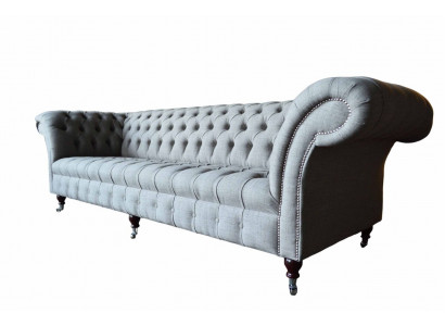 Szara Sofa Czteroosobowa Materiał Projekt Salonu Kanapy Podkładka Sofy Nowość