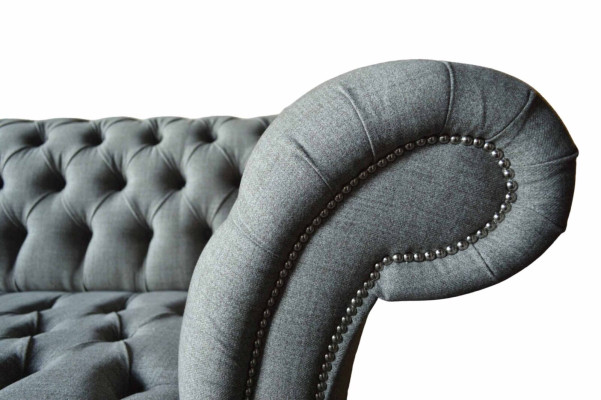 Szara Sofa Czteroosobowa Materiał Projekt Salonu Kanapy Podkładka Sofy Nowość