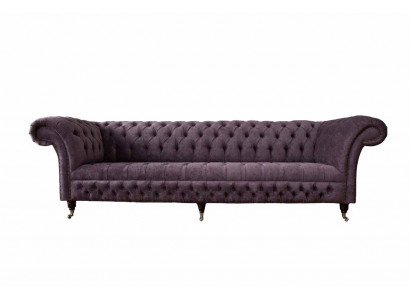 Design Sofa 4 miejsce do siedzenia Couch Podkładka Luksusowe Sofy Włókiennicze Chesterfield
