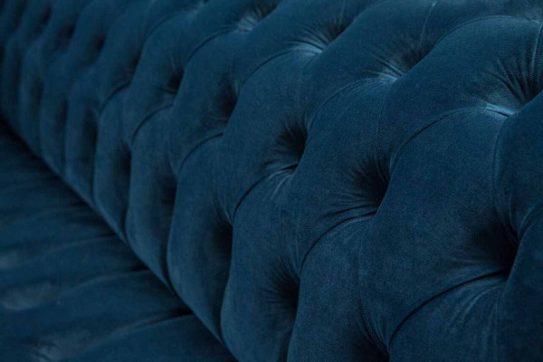 Design Sofa Chesterfield Podkładka Modern Włókienniczy Materiał 4 miejsce do siedzenia