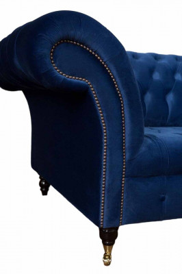 Chesterfield Big Sofa Couch Włókienniczy Aksamit Podkładka Sofy 4 miejsce siedzące Kanapy