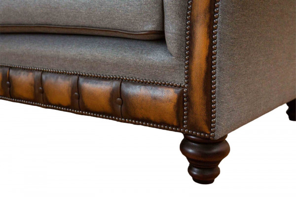 Luksusowa Trzyosobowa Nowoczesna Kanapa Meble Szare Sofy Materiał Włókienniczy Podkładka