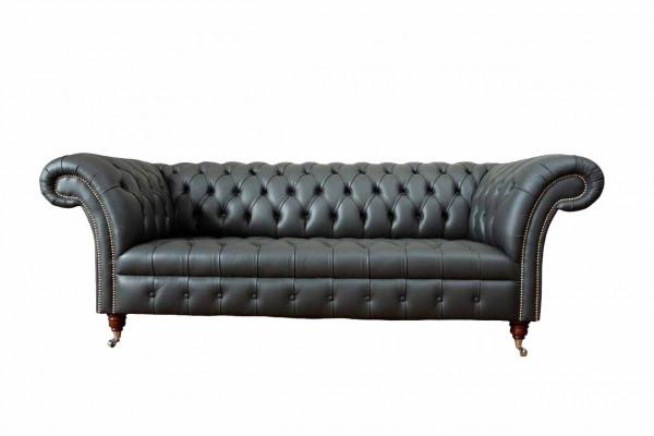 Chesterfield Design Luksusowa Podkładka Sofa Kanapa Siedziba Skóra Nowa Sofa Nowość