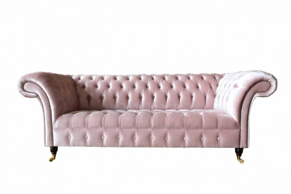 Chesterfield 3 miejsce do siedzenia Sofa Sofa materiałowa Różowa Podkładka Sofy Nowość