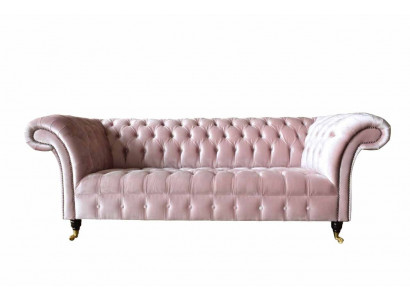 Chesterfield 3 miejsce do siedzenia Sofa Sofa materiałowa Różowa Podkładka Sofy Nowość