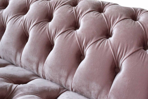 Chesterfield 3 miejsce do siedzenia Sofa Sofa materiałowa Różowa Podkładka Sofy Nowość