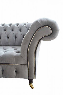 Chesterfield 3 miejsce do siedzenia Kanapa Siedziba Włókienniczy Materiał Kanapy Sofy Sofa Podkładka