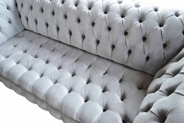 Chesterfield 3 miejsce do siedzenia Kanapa Siedziba Włókienniczy Materiał Kanapy Sofy Sofa Podkładka