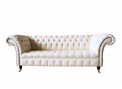 Chesterfield Sofa 3 miejsce do siedzenia Designer Pink Couches Materiał Podkładka Włókienniczy