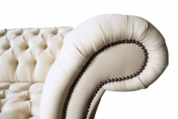 Chesterfield Sofa 3 miejsce do siedzenia Designer Pink Couches Materiał Podkładka Włókienniczy