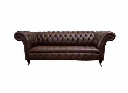 Sofa 3 miejsce do siedzenia Chesterfield skórzana sofa salon designerskie kanapy Podkładka