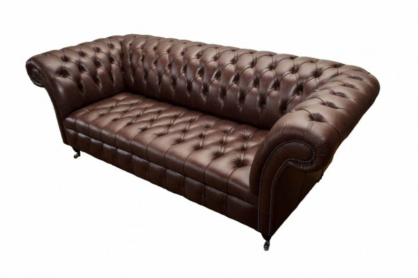 Sofa 3 miejsce do siedzenia Chesterfield skórzana sofa salon designerskie kanapy Podkładka