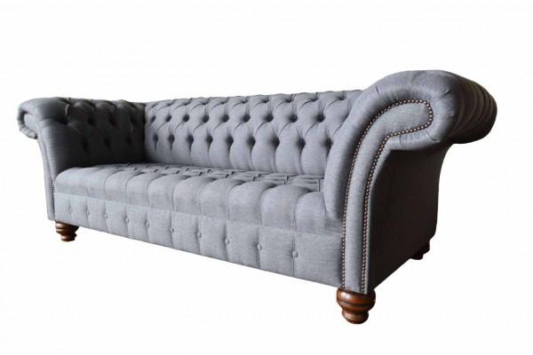 Chesterfield 3 miejsce do siedzenia Kanapa Podkładka Siedziba Włókienniczy Materiał Kanapy Sofa Nowość