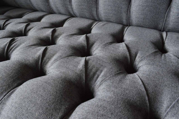 Chesterfield 3 miejsce do siedzenia Kanapa Podkładka Siedziba Włókienniczy Materiał Kanapy Sofa Nowość