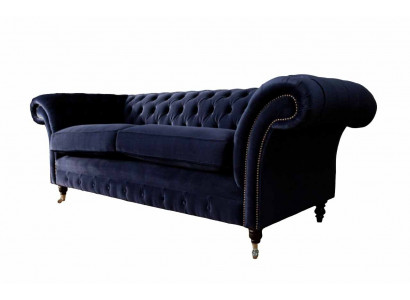 Kanapa Trzyosobowa Chesterfield Podkładka Design Sofa 3-osobowa Siedziba Sofy Meble