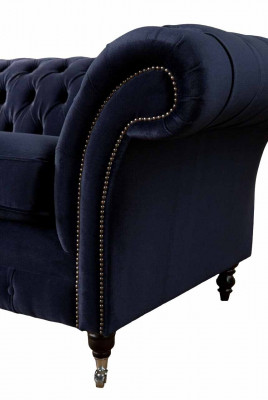 Kanapa Trzyosobowa Chesterfield Podkładka Design Sofa 3-osobowa Siedziba Sofy Meble