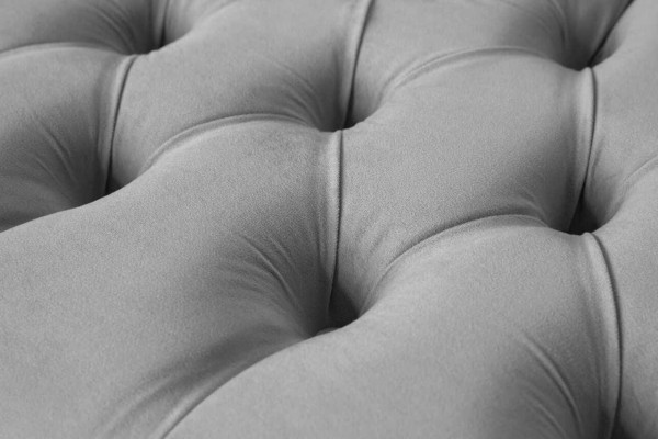 Chesterfield Włókienniczy Sofa Couch 3 miejsce do siedzenia Podkładka Siedziba Szare Sofy Big Nowe
