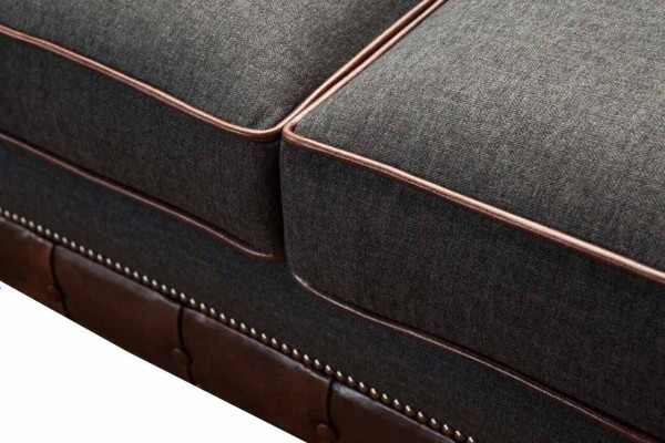 Sofa kanapa Brown Chesterfield w stylu angielskim klasycznym 3 Siedziba Podkładka 230cm